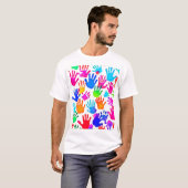 Eine Welt der Hände in Farbe T-Shirt (Vorne ganz)