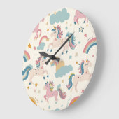 Eine Welt der Kindergarne Große Wanduhr (Winkel)