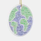 Eine Welt der Sprachschmuck Keramik Ornament (Rechts)