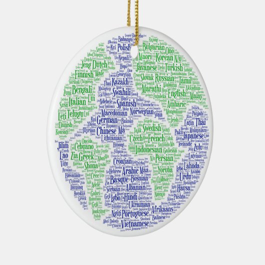 Eine Welt der Sprachschmuck Keramik Ornament (Rechts)