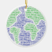 Eine Welt der Sprachschmuck Keramik Ornament (Vorne)