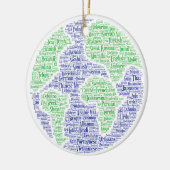 Eine Welt der Sprachschmuck Keramik Ornament (Links)