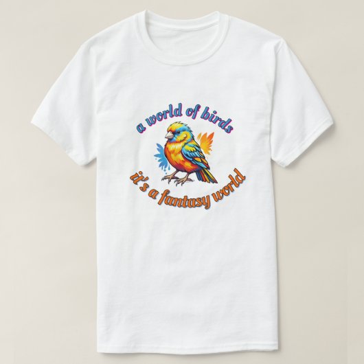 " EINE WELT DER VÖGEL " T-Shirt (Design vorne)