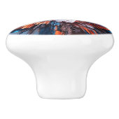 EINE WELT DER WONDER BEGINNT MIT SICHTBLAUEN IRIS KERAMIKKNAUF (Seitenansicht)