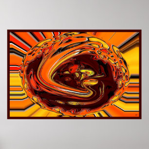 Eine Welt des Feuer-Druckes Poster