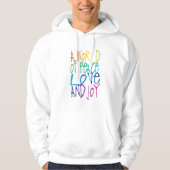 Eine Welt des Friedens, der Liebe und der Freude Hoodie (Vorderseite)