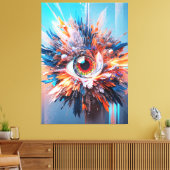 Eine Welt des Wunders beginnt mit der Vision Leinwanddruck (Insitu (Wohnzimmer))