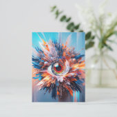 Eine Welt des Wunders beginnt mit der Vision Postkarte (Stehend Vorderseite)