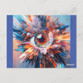 Eine Welt des Wunders beginnt mit der Vision Postkarte (Rückseite)