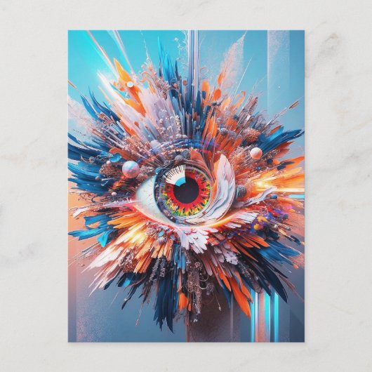 Eine Welt des Wunders beginnt mit der Vision Postkarte (Vorderseite)