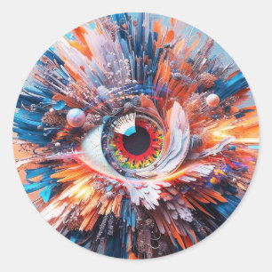 Eine Welt des Wunders beginnt mit der Vision Runder Aufkleber