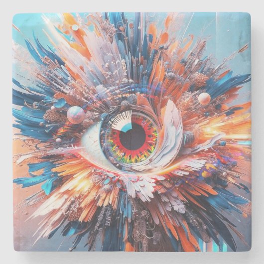 Eine Welt des Wunders beginnt mit der Vision Steinuntersetzer (Vorderseite)
