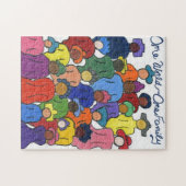 Eine Welt, ein multikulturelles Puzzle einer Famil (Horizontal)