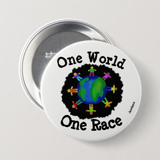 Eine Welt, ein Rennen Button (Vorne & Hinten)