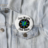 Eine Welt, ein Rennen Button (Beispiel)