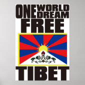 EINE WELT EIN TRAUM FREE TIBET POSTER (Vorne)