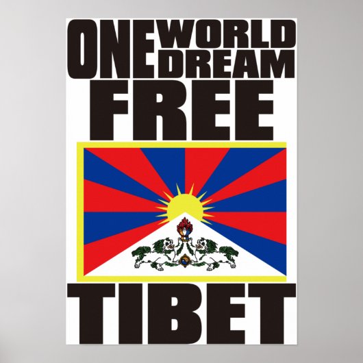EINE WELT EIN TRAUM FREE TIBET POSTER (Vorne)