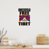 EINE WELT EIN TRAUM FREE TIBET POSTER (Küche)