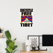 EINE WELT EIN TRAUM FREE TIBET POSTER (Heimbüro)