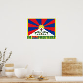 EINE WELT EIN TRAUM FREE TIBET POSTER (Küche)