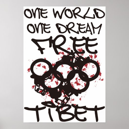 EINE WELT EIN TRAUM FREE TIBET POSTER (Vorne)