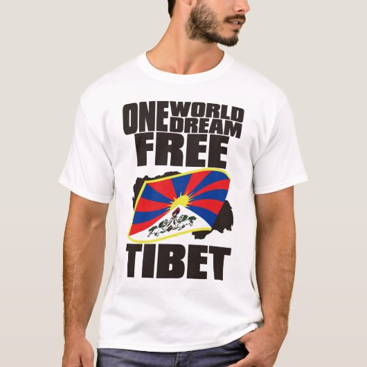 EINE WELT EIN TRAUM FREE TIBET T-Shirt (Vorderseite)