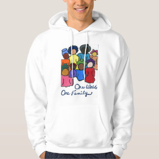 Eine Welt, eine Familie zweiseitig multikulturell Hoodie