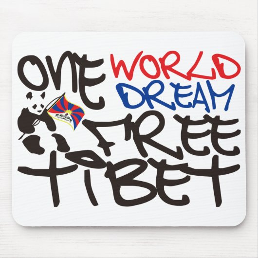 EINE WELT EINE FREIES TRAUMTIBET MOUSEPAD (Vorne)