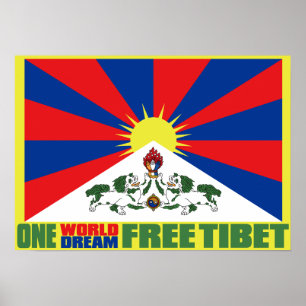 EINE WELT EINE FREIES TRAUMTIBET POSTER