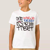 EINE WELT EINE FREIES TRAUMTIBET T-Shirt (Vorderseite)