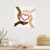 EINE WELT EINE LIEBE POSTER (Küche)