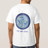 Eine Welt, eine Vision, eine Liebe, ENTSPRICHT T-Shirt (Rückseite)