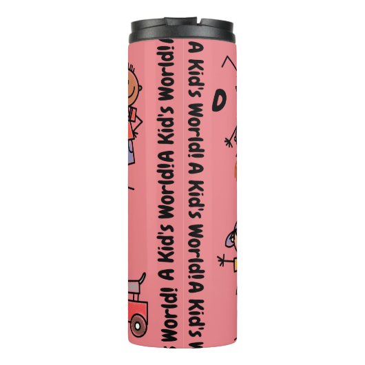 Eine Welt für Kinder! Thermobecher Thermosbecher (Rückseite)