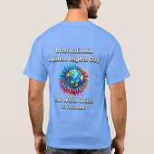 Eine Welt geeint. Tag der Menschenrechte T-Shirt (Rückseite)