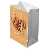 Eine Welt-Herz-Geschenktasche Mittlere Geschenktüte (Vorderseite Schrägansicht)