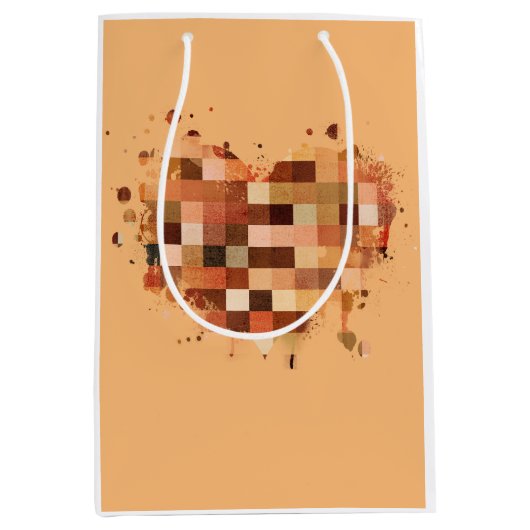 Eine Welt-Herz-Geschenktasche Mittlere Geschenktüte (Vorderseite)