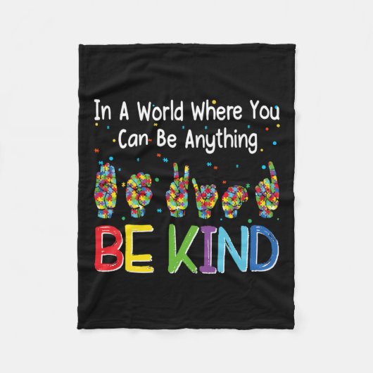 Eine Welt, in der man Autismus überhaupt sein kann Fleecedecke (Vorderseite)