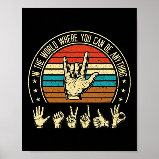 Eine Welt, in der man sich als "Awareness Deaf Sig Poster (Vorne)