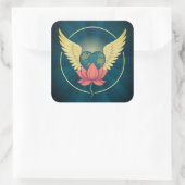 Eine Welt in Liebe-Aufkleber Quadratischer Aufkleber (Tasche)