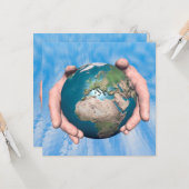Eine Welt Karte (Vorderseite/Rückseite Beispiel)