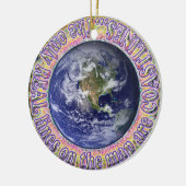 Eine Welt. Landkarte der Küstengebiete Keramik Ornament (Links)