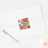 Eine Welt lebendiger Farben Quadratischer Aufkleber (Umschlag)