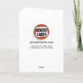 Eine Welt ohne Religion Karte (Rückseite)