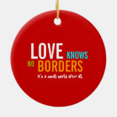 Eine Welteine Liebe-multikulturelle Verzierung Keramik Ornament (Hinten)