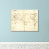 Eine Weltkarte Leinwanddruck (Insitu (Holzboden))