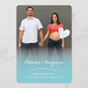 Eine wenig hallo blaue ankündigung