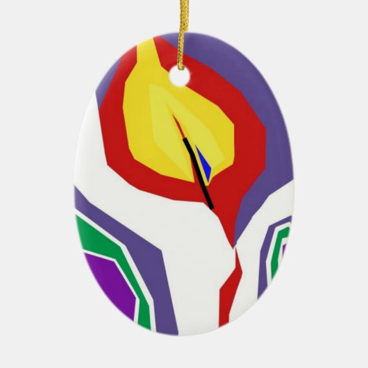 Eine wenige Kerzen-Verzierung Keramikornament (Vorne)