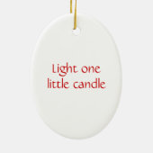Eine wenige Kerzen-Verzierung Keramikornament (Hinten)