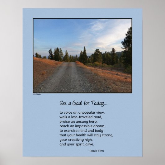 Eine weniger befahrene Straße laufen...Motivierend Poster (Vorne)