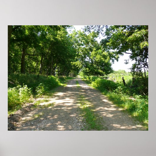 Eine weniger befahrene Straße Poster (Vorne)
